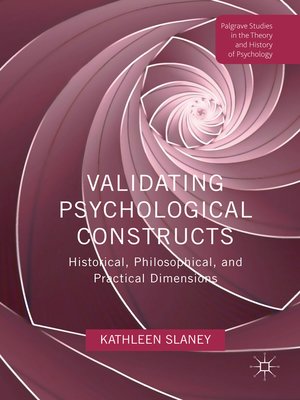 cover image of Validating Psychological Constructs